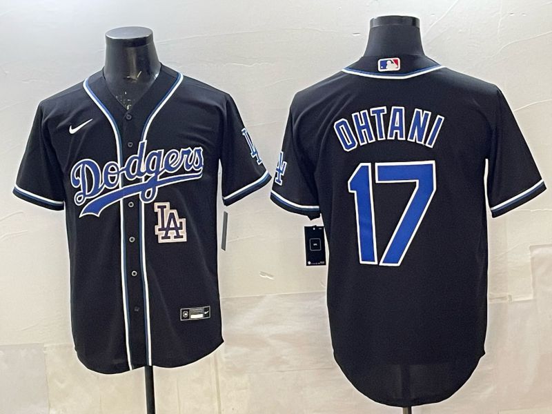 Men 2025 Los Angeles Dodgers #17 Ohtani Black Nike MLB Jersey style 095